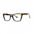 Black & Amber Tortoiseshell Cat-Eye Glasses – 1:1 Square