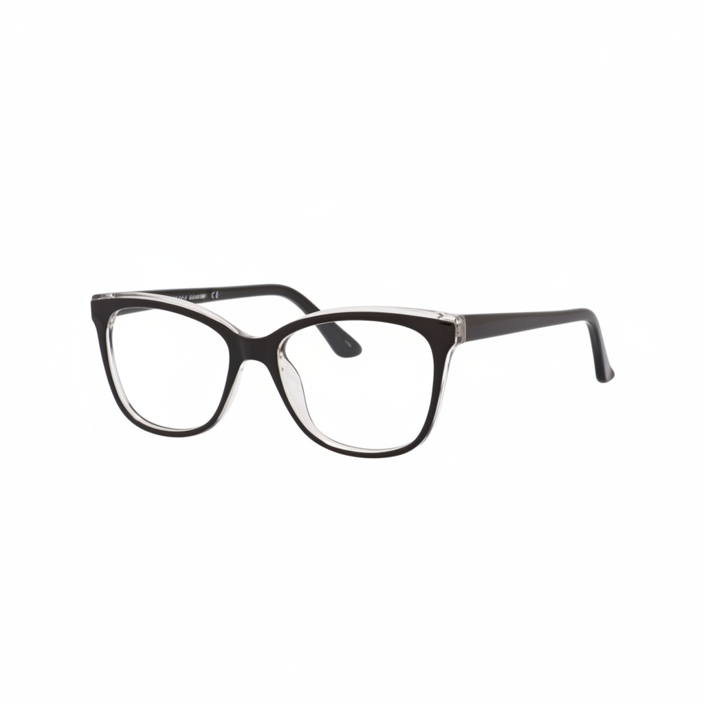 Black and clear cat-eye frames — 1:1