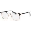 Black and gold browline eyeglasses 1:1