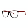 Black and Red Round Eyeglasses