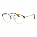 Black and silver metal browline round frames — 1:1