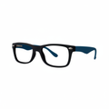 Black and Teal Wayfarer Eyeglasses