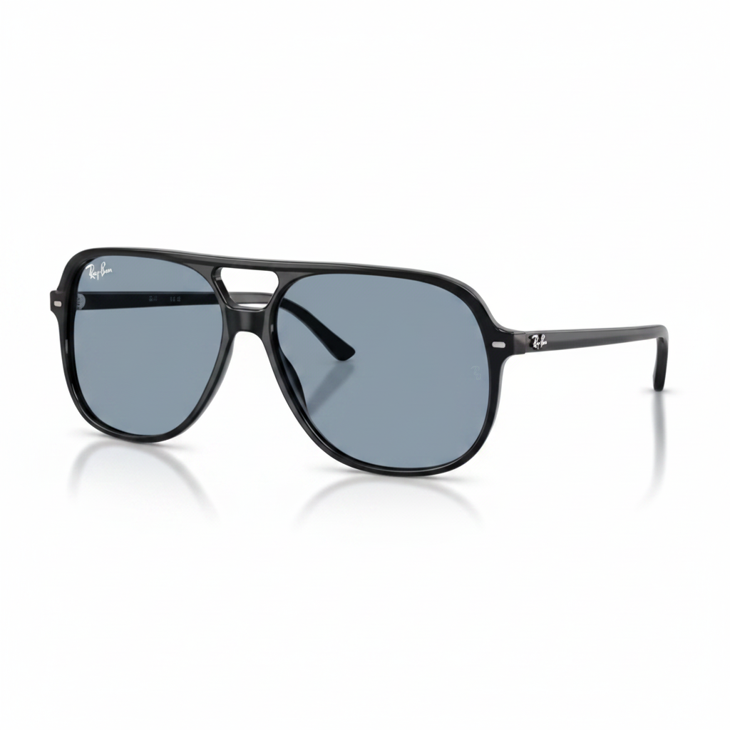 Black Aviator Light Blue Lens 1:1