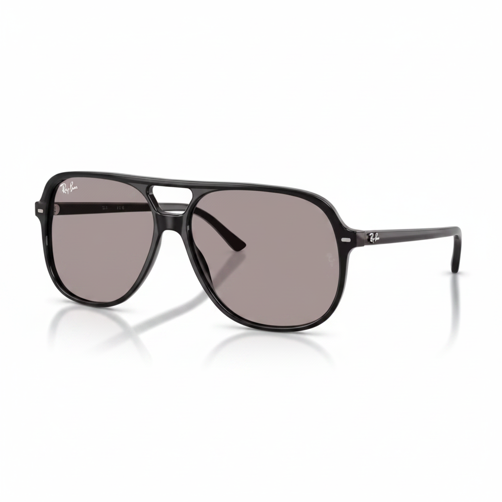 Black Aviator Mauve Lens 1:1