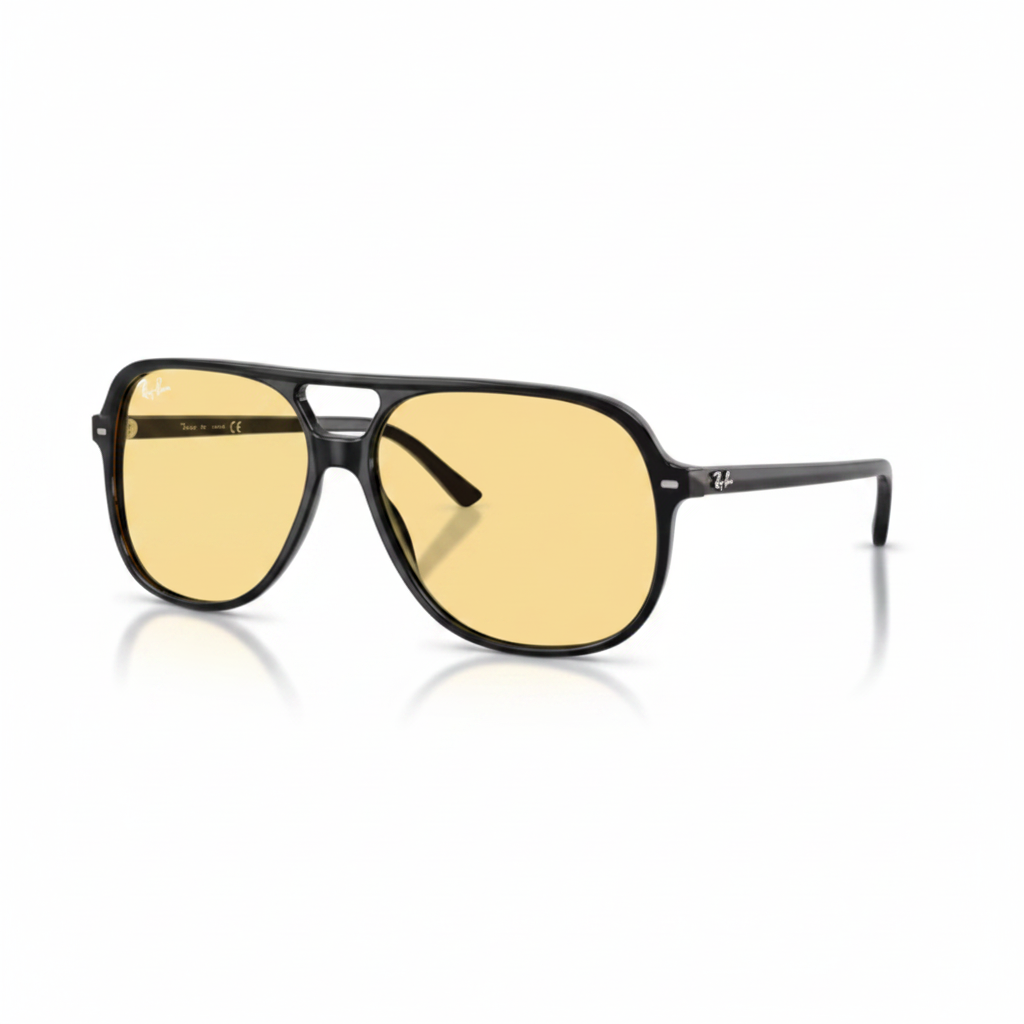 Black Aviator Yellow Lens 1:1
