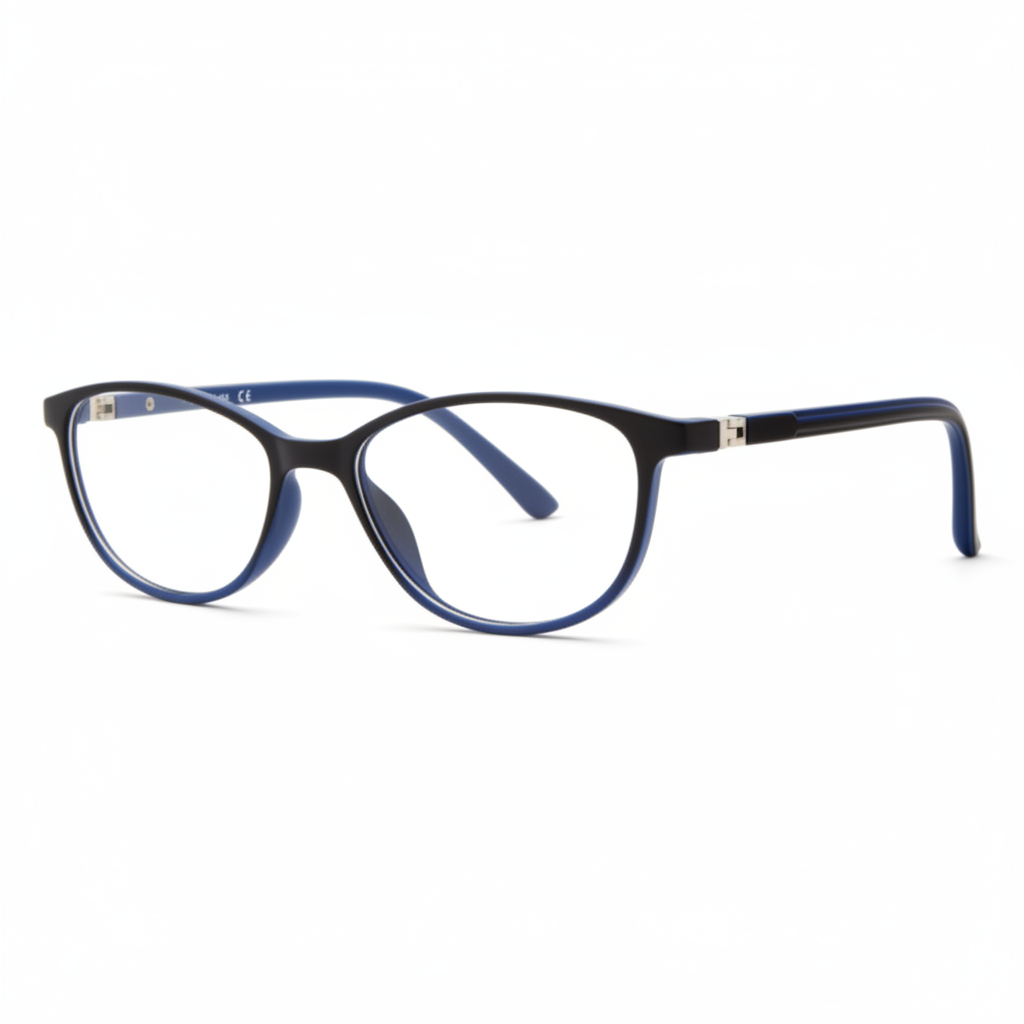 Black & Blue Cat-Eye Eyeglasses 1:1