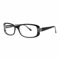 Black Crystal Rectangular Eyeglasses