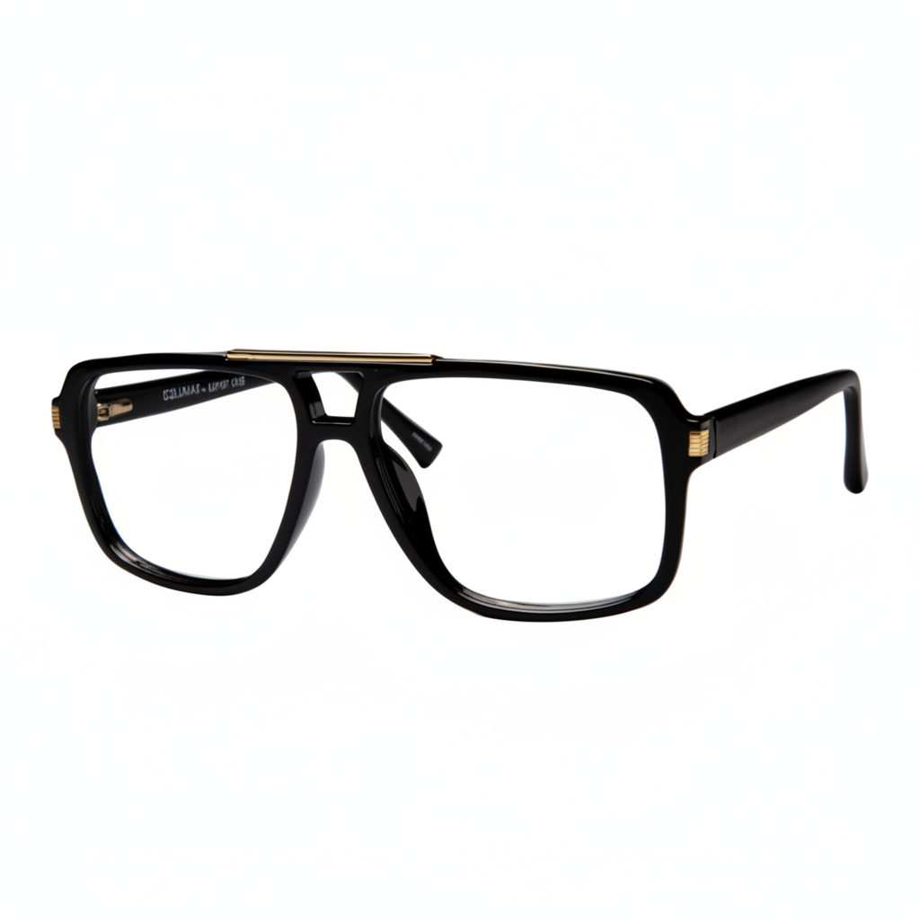 Black Gold Double Bridge Aviator Frames 1:1