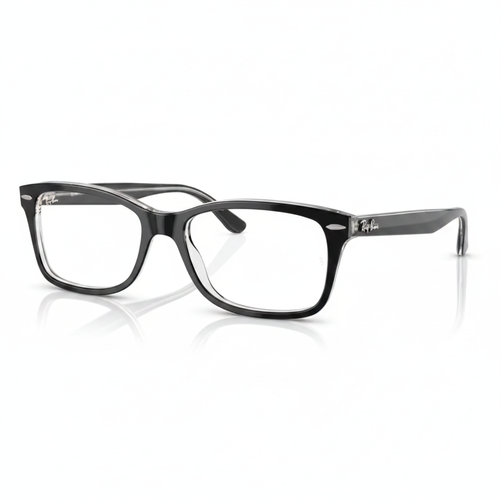Black on Clear Eyeglasses 1:1