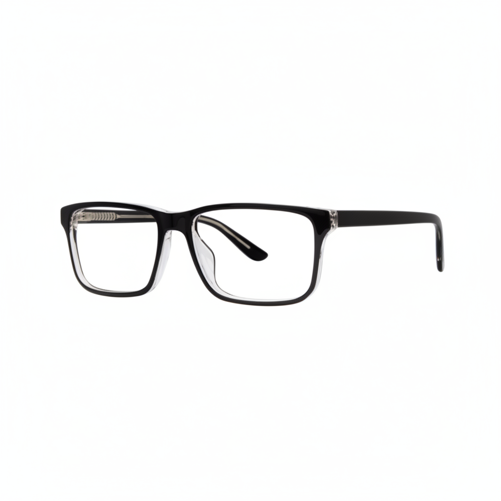 Black Over Crystal Two-Tone Frame 1:1
