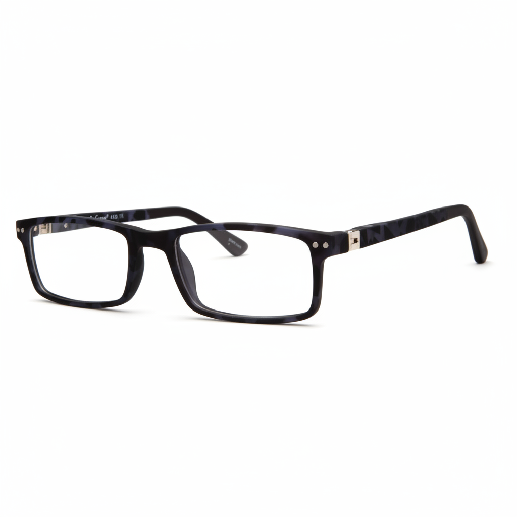 Black & Patterned Temple Eyeglasses – 1:1 Product Image