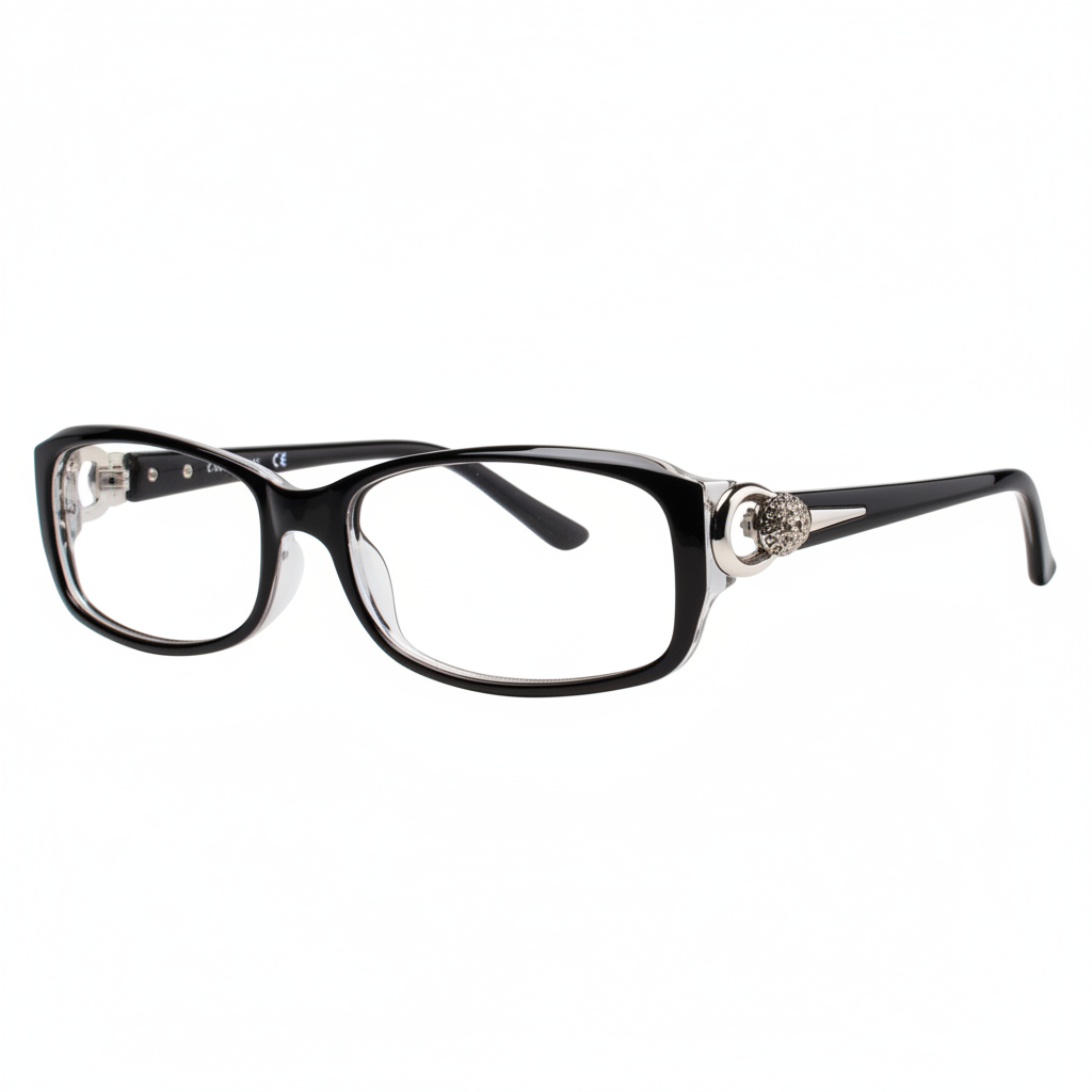 Black Rectangular Eyeglasses 1:1