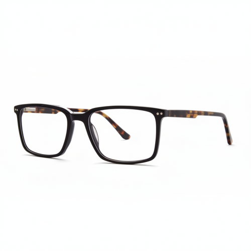 Big Assist black glasses by Modern Optical Inc., size 57-17-150 with 37mm lens height