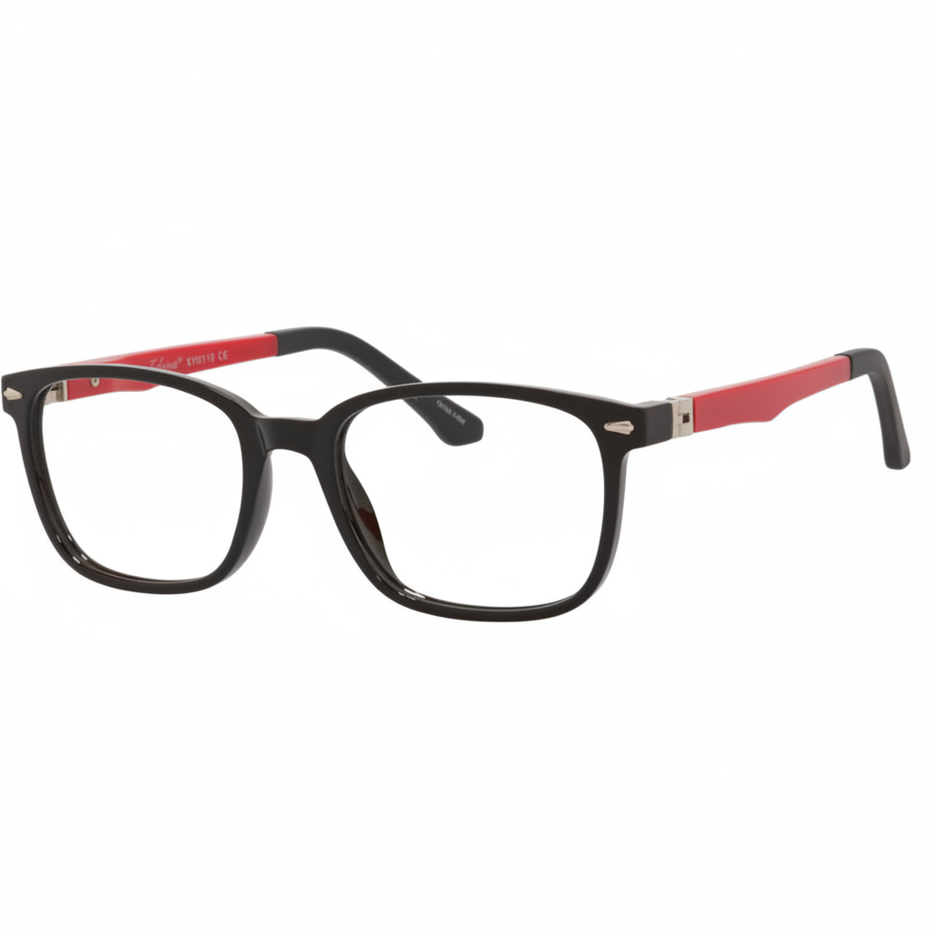 Black & Red Eyeglasses 1:1