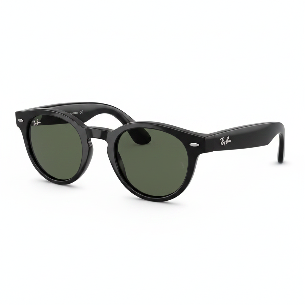 Black Round Sunglasses Product Image