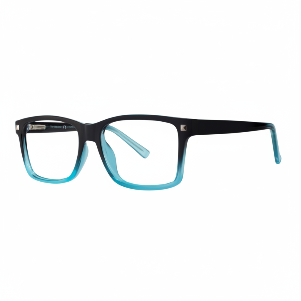 Black Teal Gradient Eyeglasses 1:1