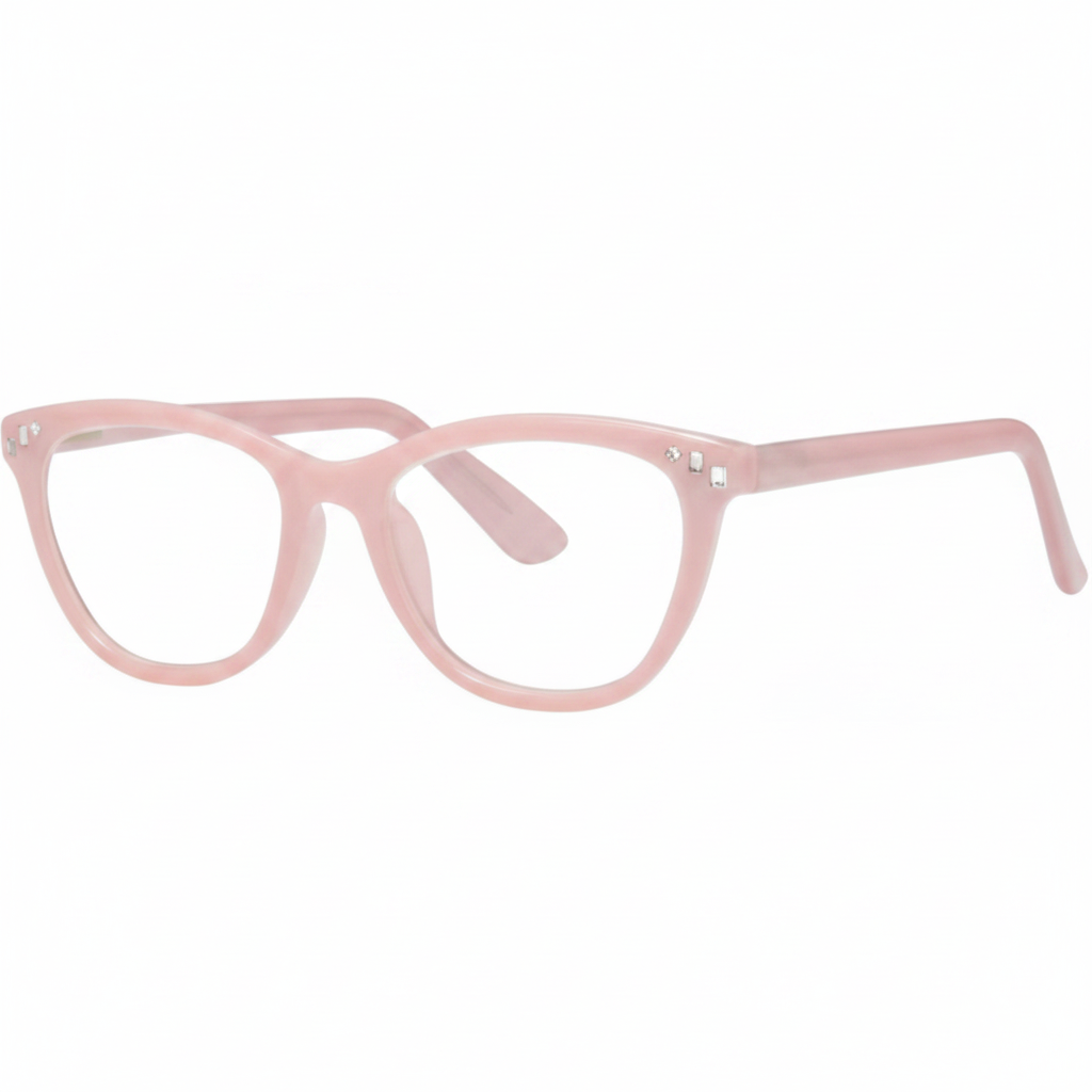 Blush Pink Cat-Eye Eyeglasses 1:1
