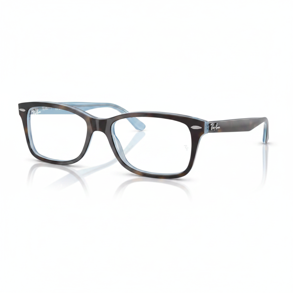 Brown on Light Blue Eyeglasses 1:1