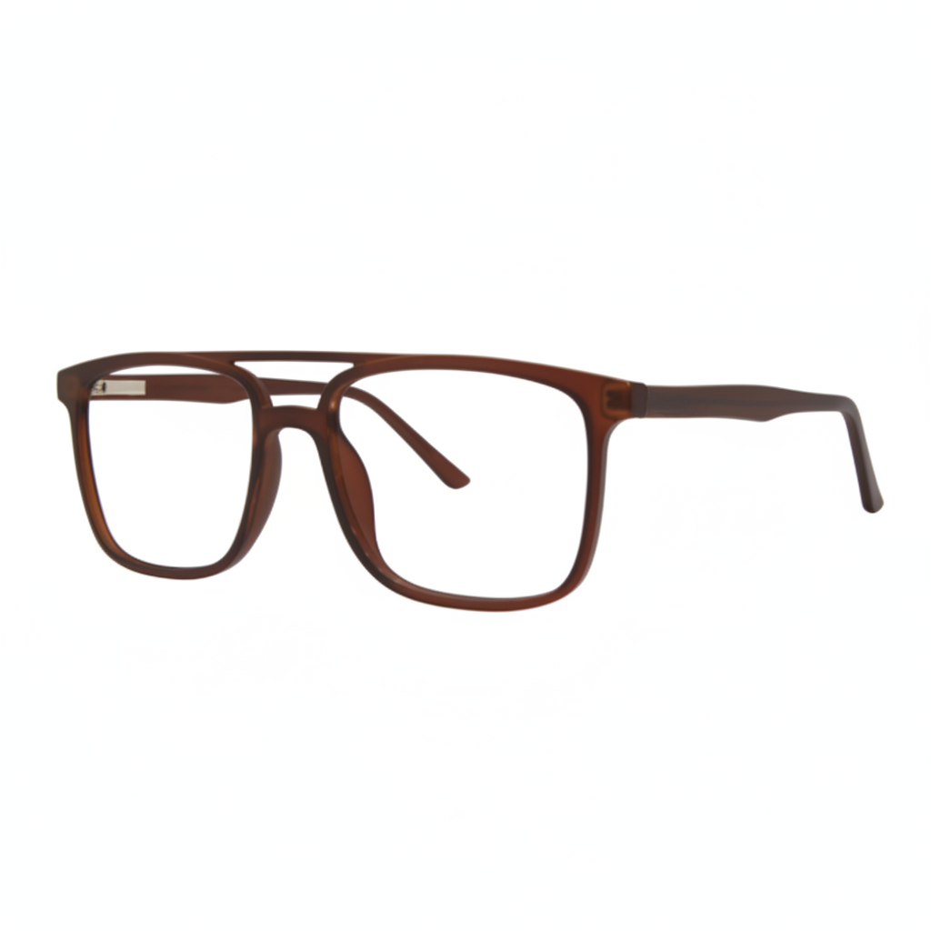 Brown Rectangular Aviator Frame 1:1