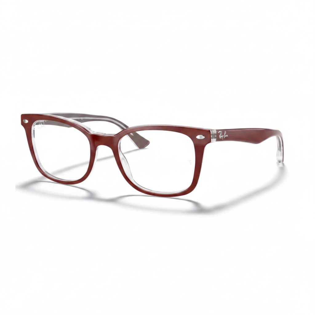 Burgundy & Clear Eyeglasses 1:1