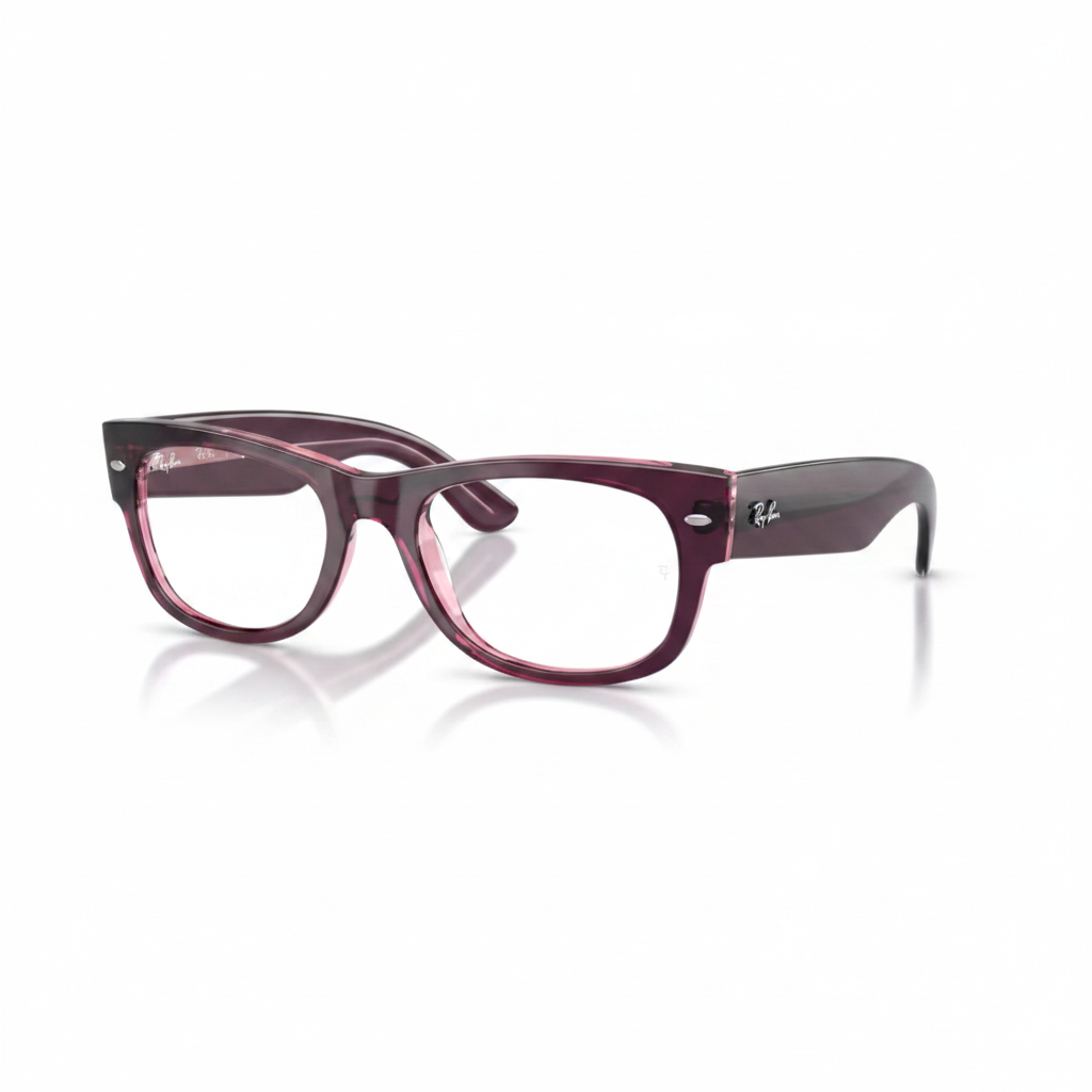 Burgundy Two-Tone Wayfarer Eyeglasses 1:1