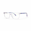 Clear Frame Glasses with Colorful Temples 1:1