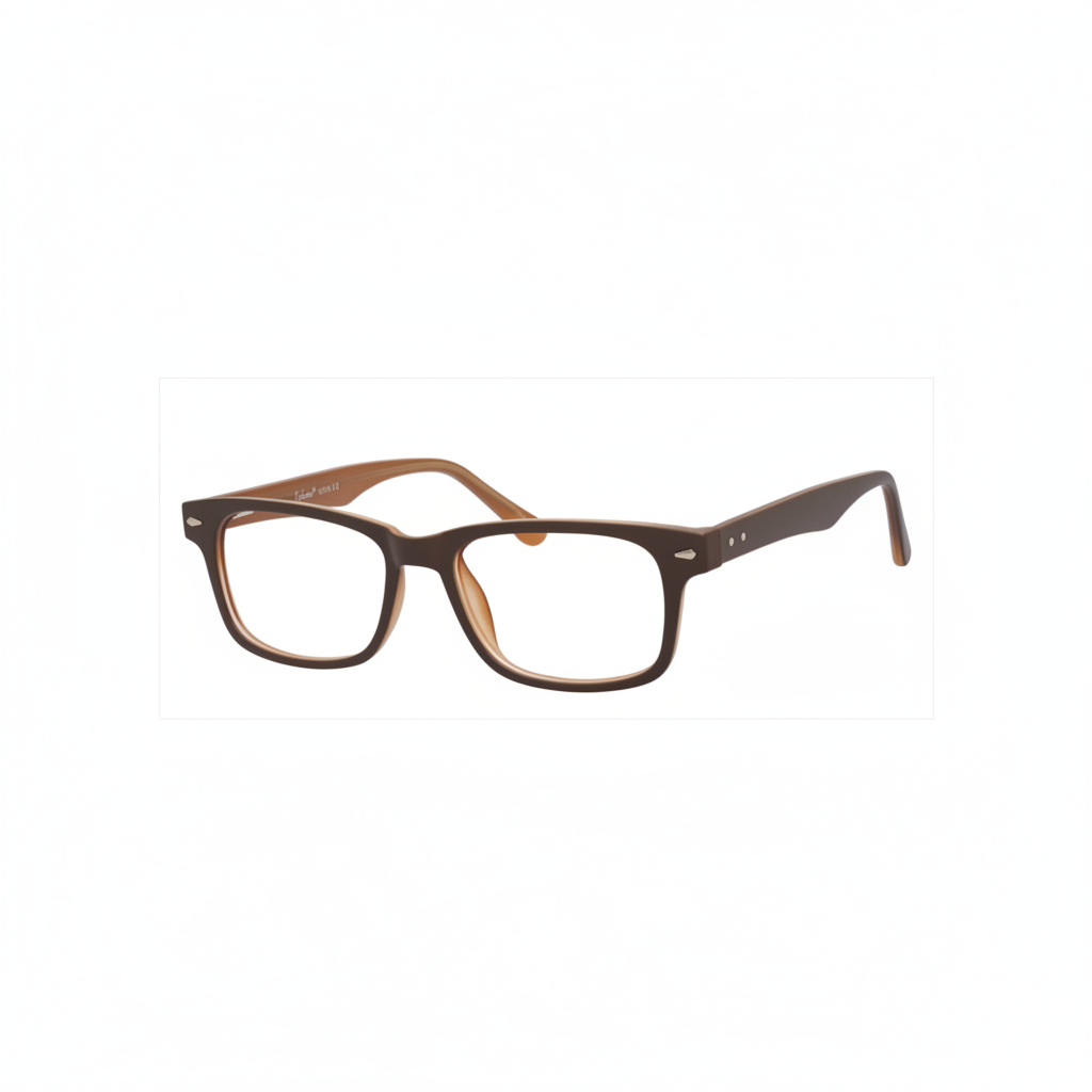 Dark Brown Amber Two-Tone Eyeglasses 1:1