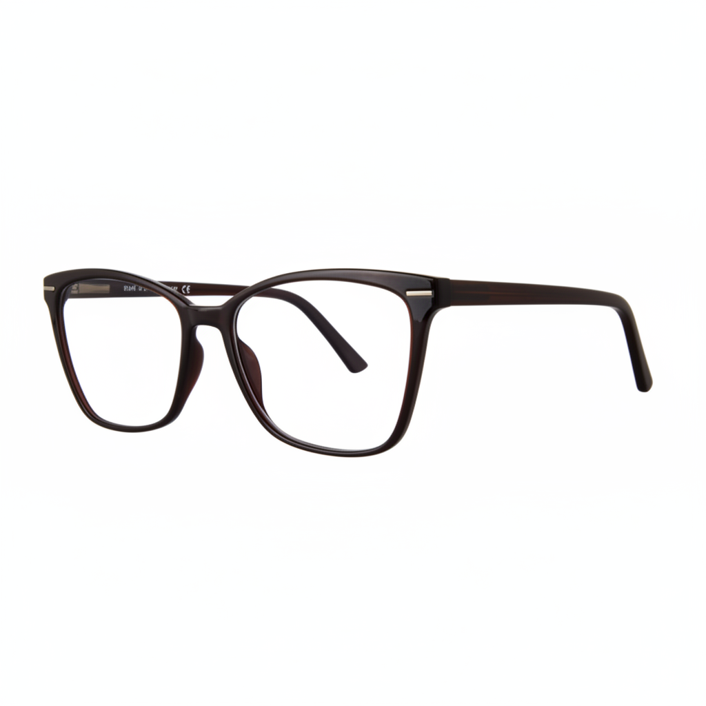 Dark Brown Eyeglasses – Square Product Image