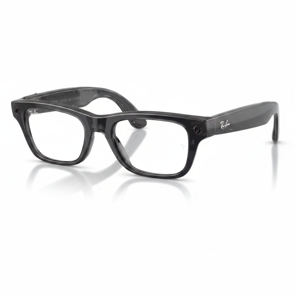 Dark Gray Black Frame Clear Lens Glasses Product Image
