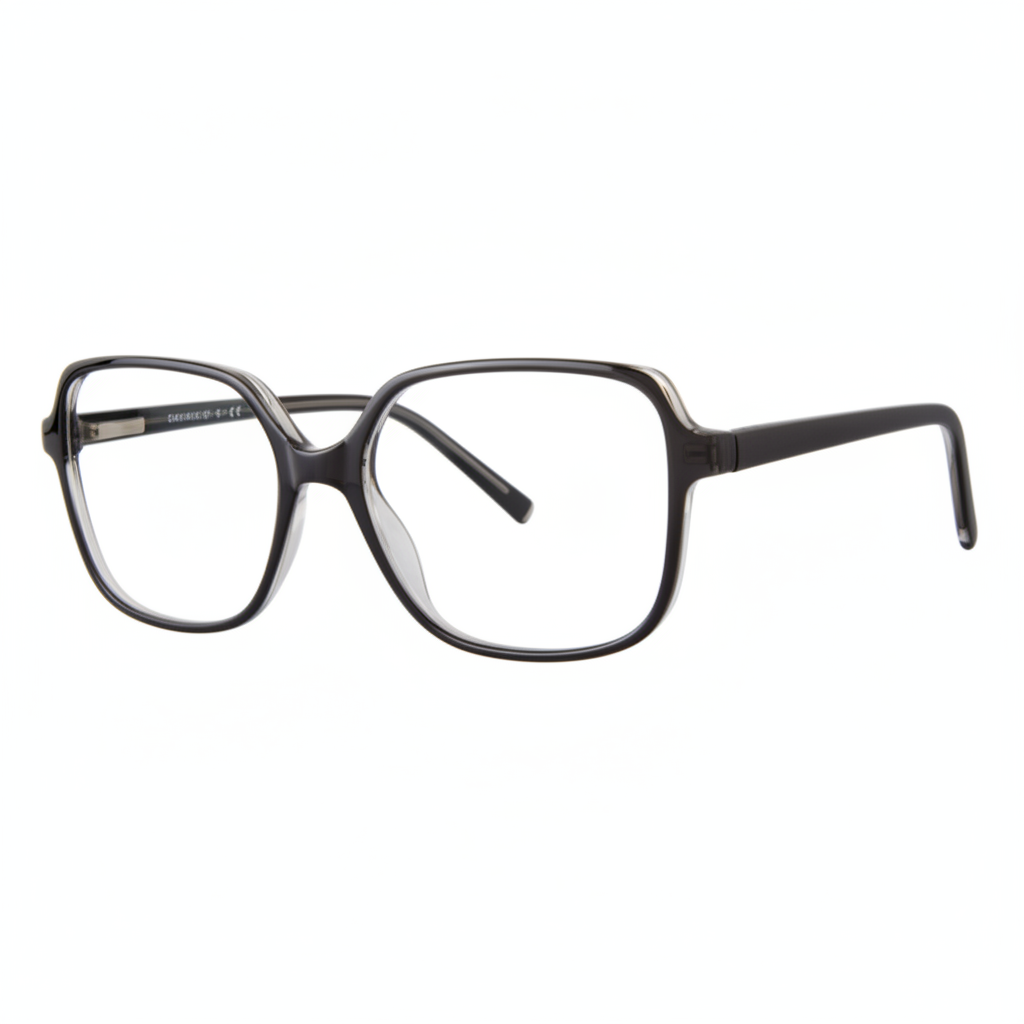 Dark Gray Square Eyeglasses