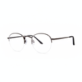 Dark Gunmetal Half-Rim Round Eyeglasses 1:1