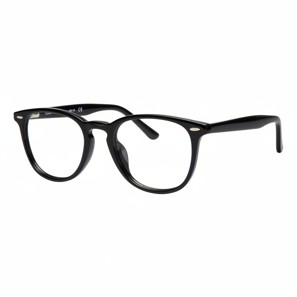 Glossy Black Wayfarer Eyeglass Frames 1:1