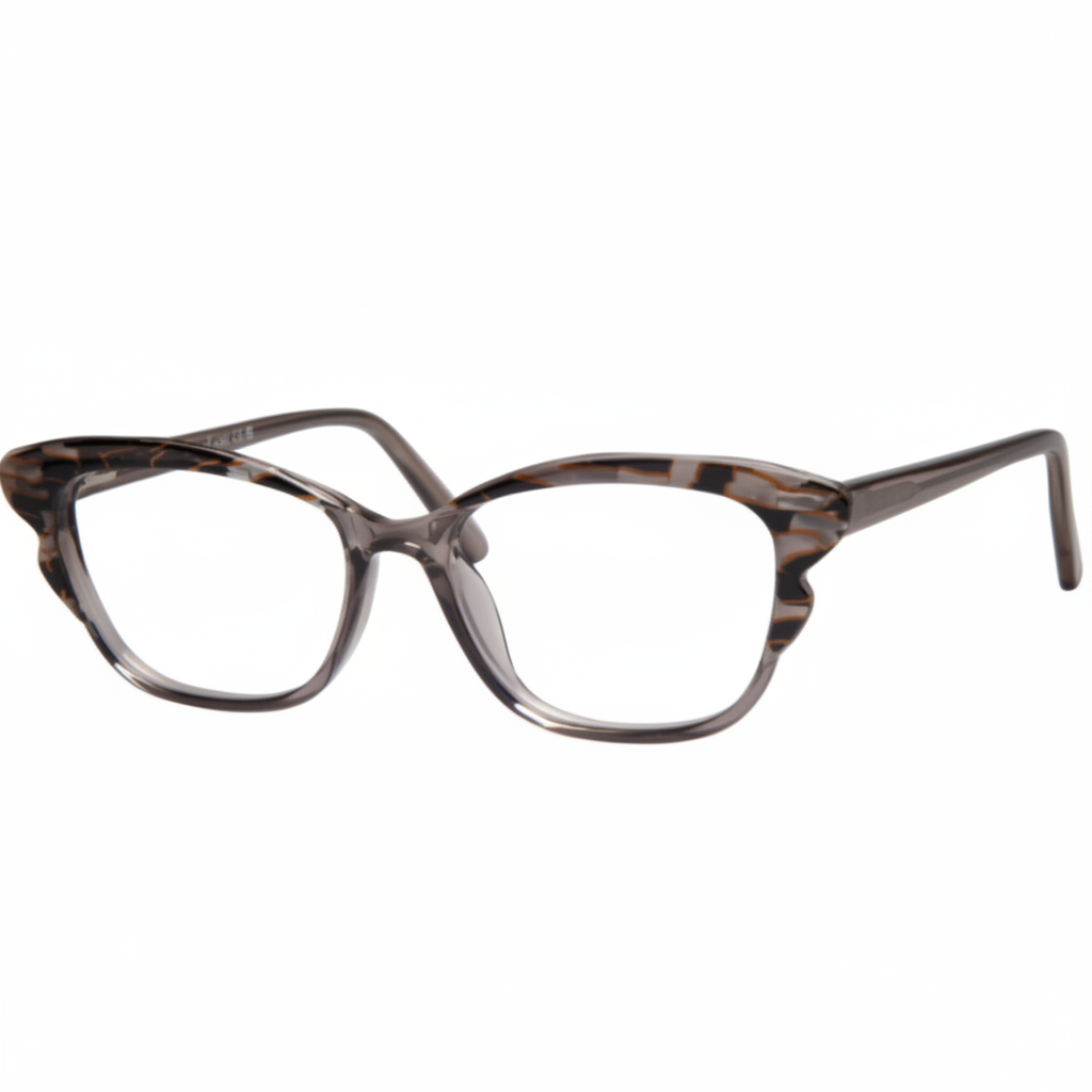 Gray Marbled Cat-Eye Glasses 1:1