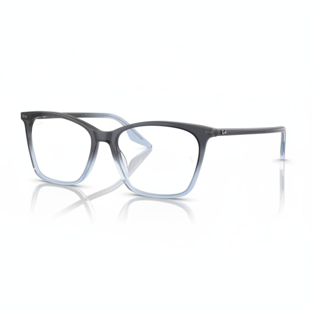 Gray to Blue Gradient Square Eyeglasses - 1:1