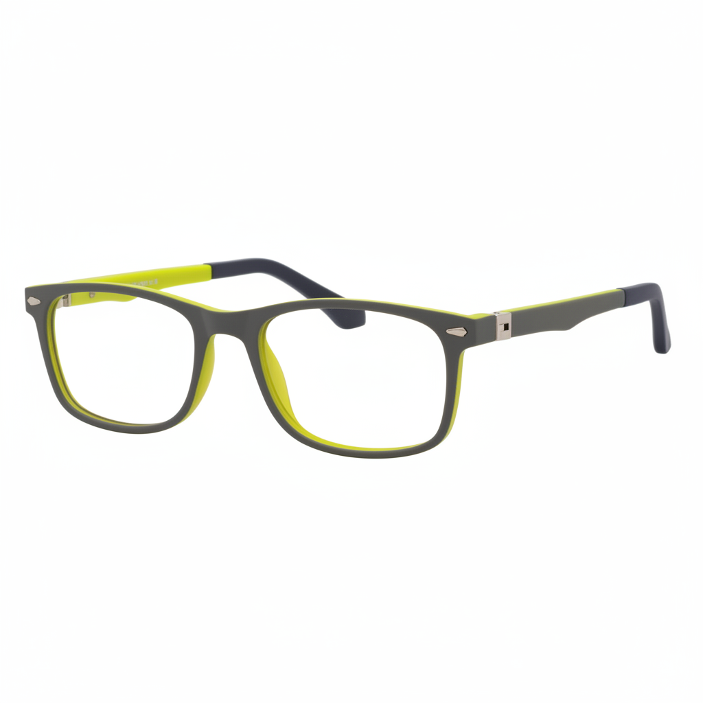Gray & Yellow-Green Eyeglasses – 1:1 Product Image
