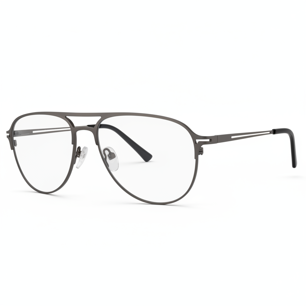 Gunmetal aviator eyeglasses 1:1