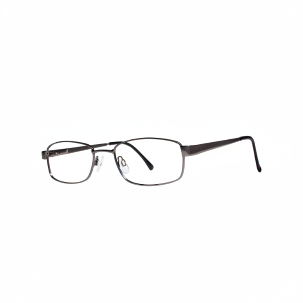 Gunmetal Gray Full-Rim Rectangular Eyeglasses 1:1