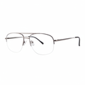 Gunmetal Half-Rim Aviator Double Bridge Eyeglasses 1:1