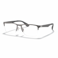 Gunmetal Semi-Rimless Eyeglasses 1:1
