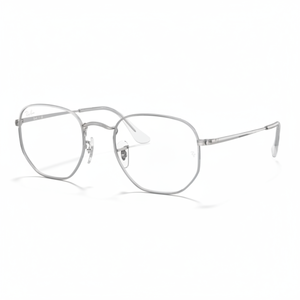 Hexagonal Silver Eyeglasses 1:1