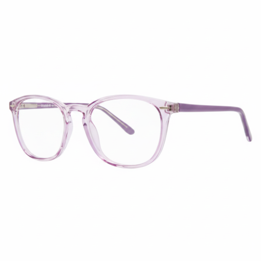 Lavender Crystal Round Eyeglasses 1:1