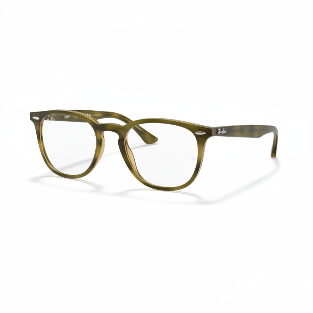 Light Havana Green Tortoise Hexagonal Eyeglasses 1:1