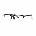Matte Black Browline Half-Rim Eyeglasses 1:1