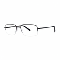 Matte Black Half-Rim Rectangular Eyeglasses 1:1