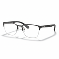 Matte Black on Silver with Thick Temples Eyeglasses 1:1