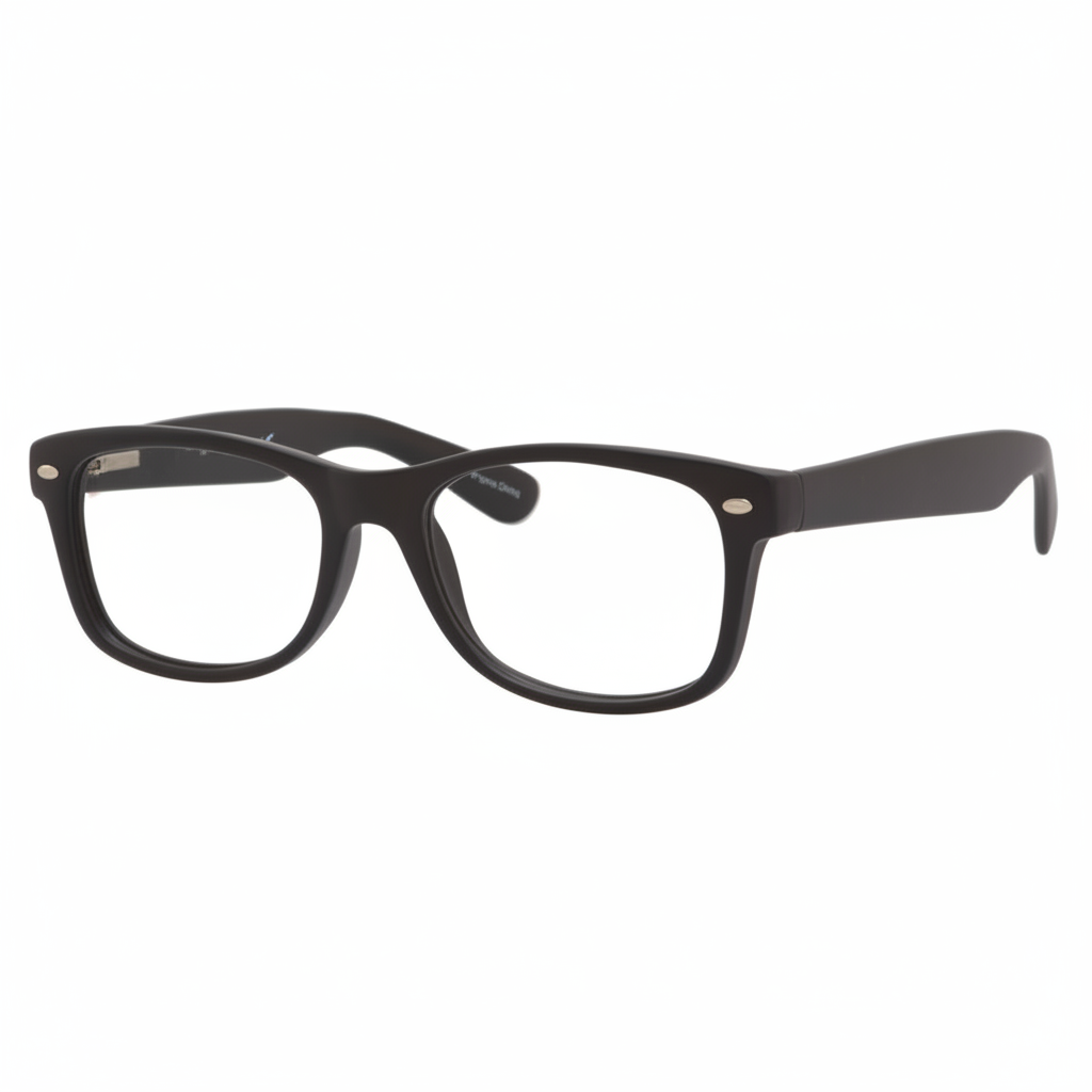 Matte Black Wayfarer Frames — 1:1