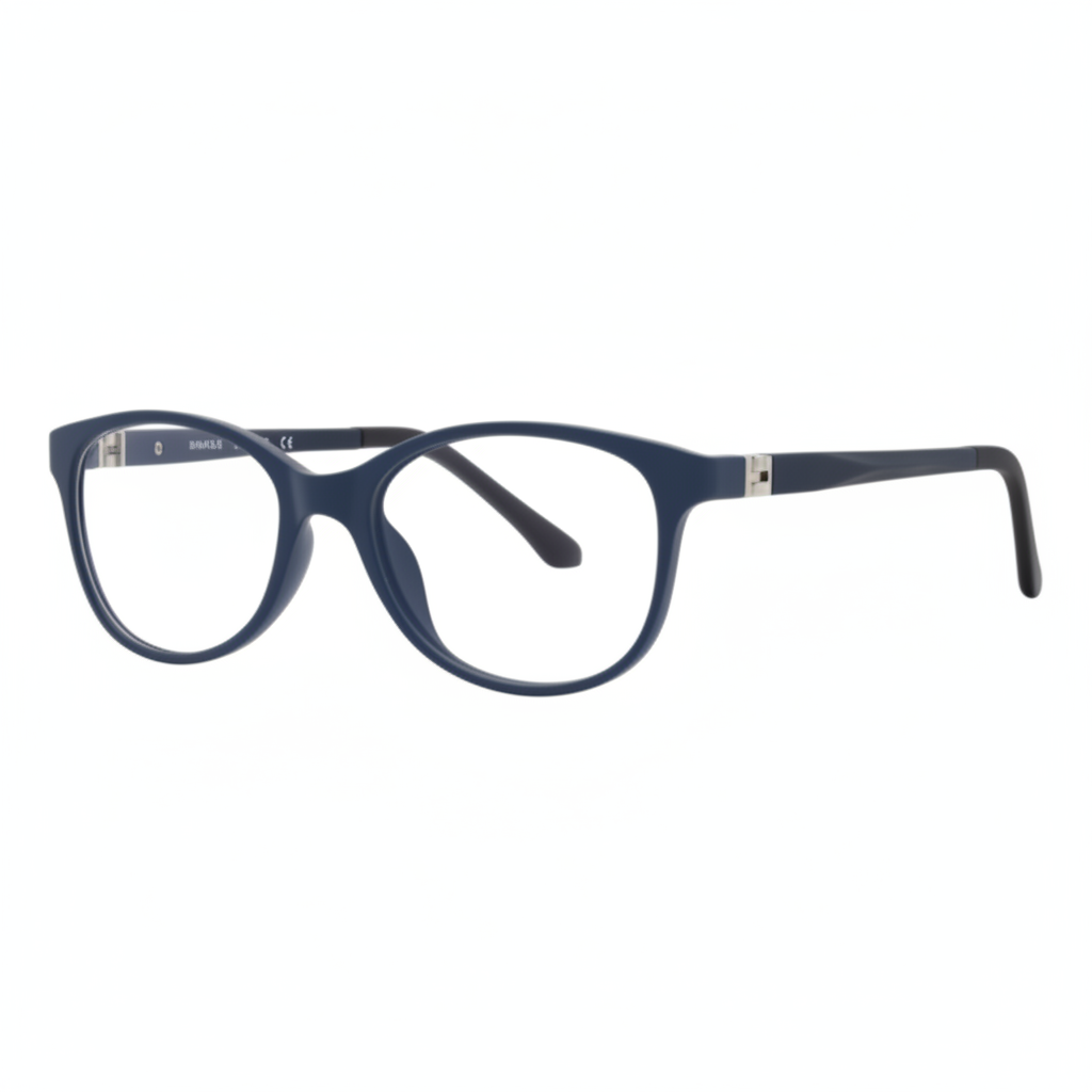 Navy Blue Round Eyeglasses 1:1