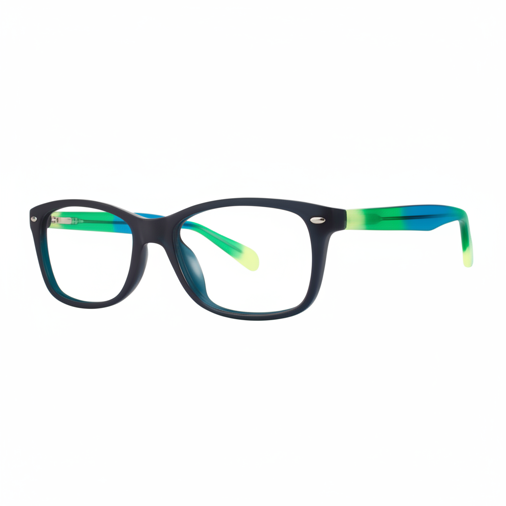 Navy Green Yellow Eyeglasses 1:1