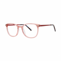 Pink acetate with red metal temples eyeglasses 1:1