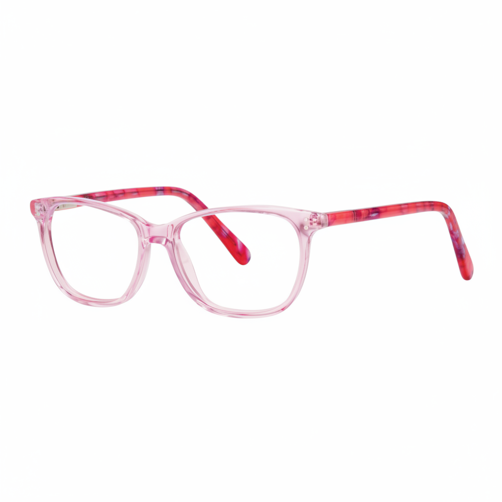 Pink Crystal Cat-Eye Glasses 1:1